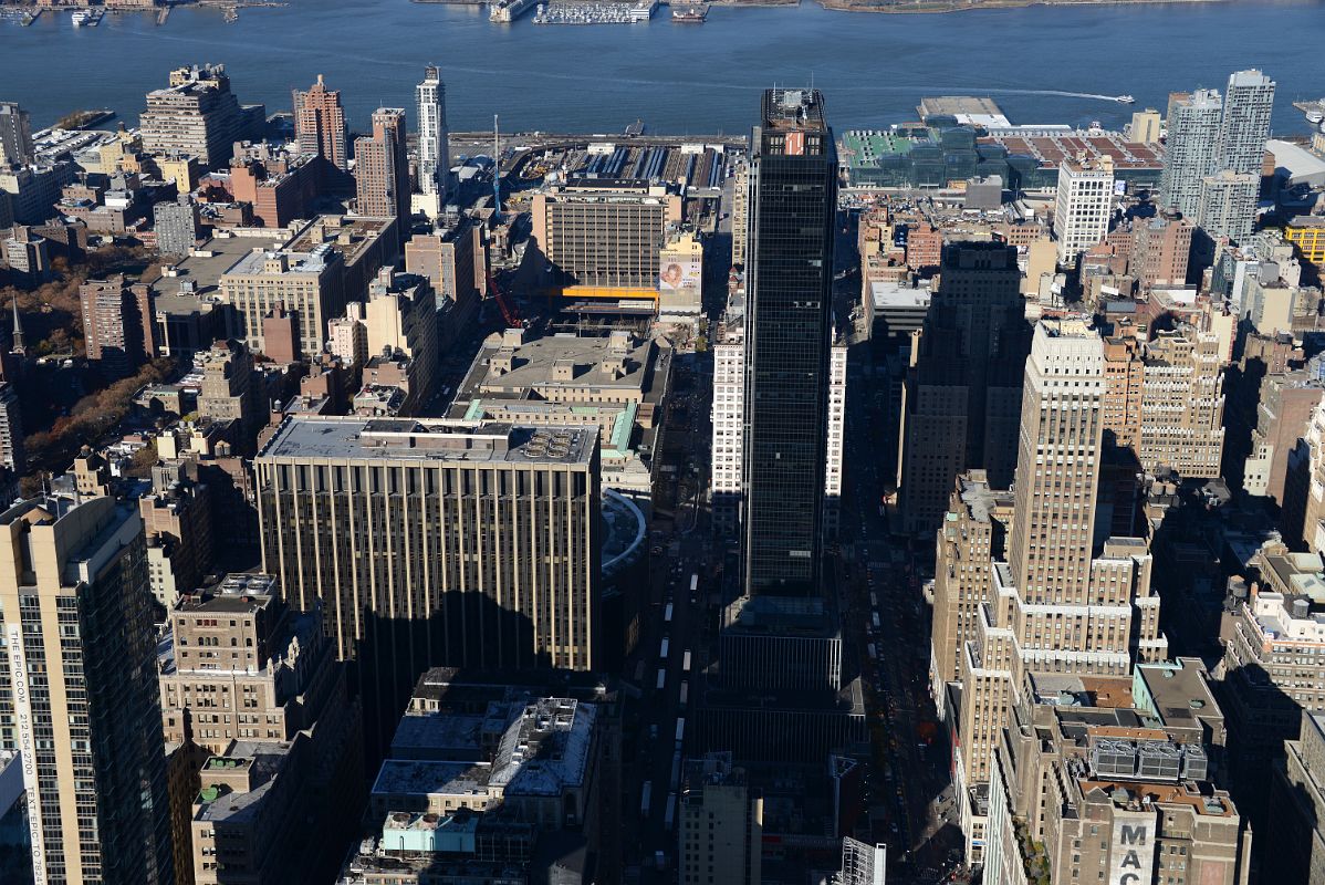 New York City Empire State Building 12B West View To One Penn Plaza, Madison Square Garden Close Up